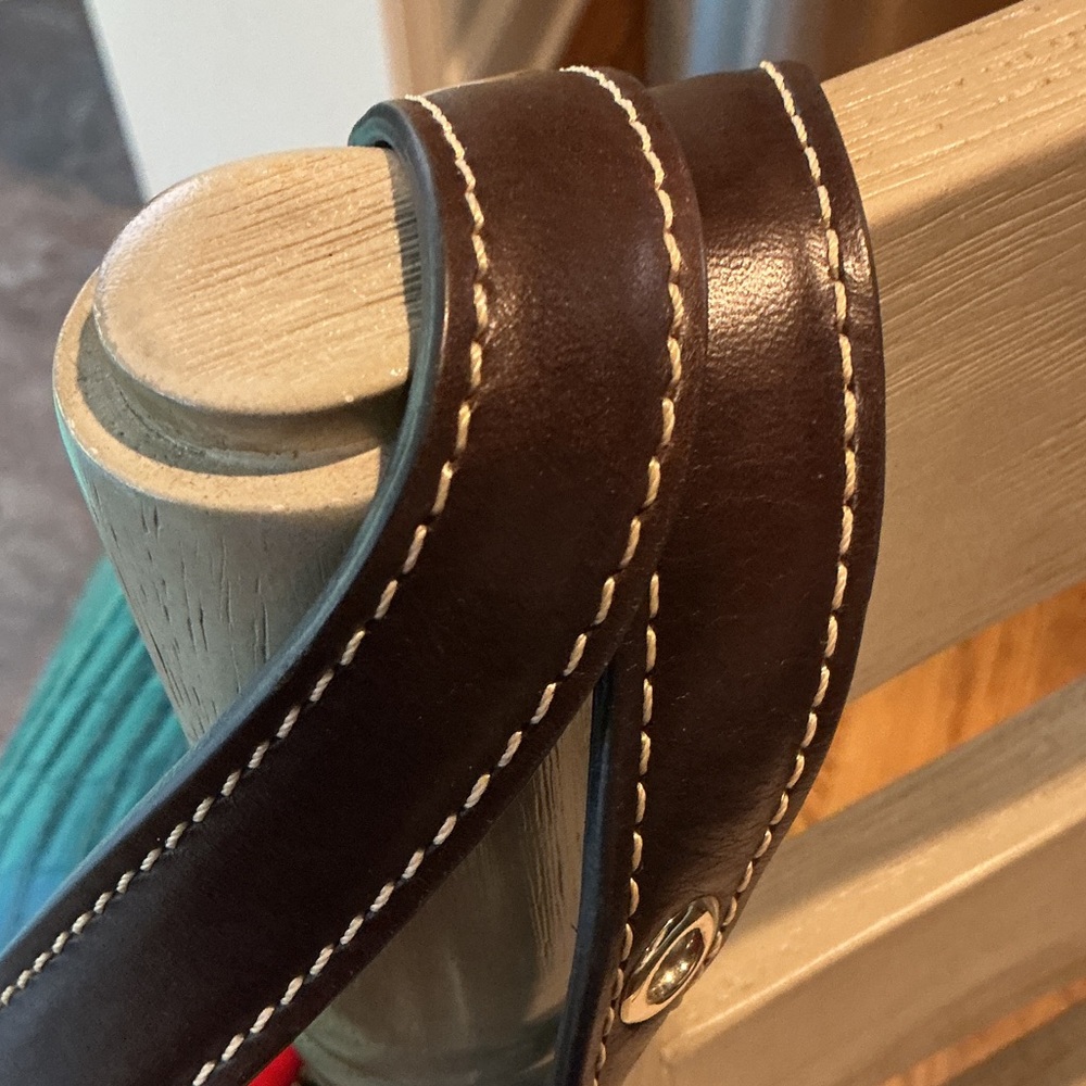 Dooney & Bourke Teal Croc-Embossed Satchel - Picture 6 of 8